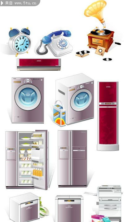 家电矢量素材 现代家居设计的得力助手
